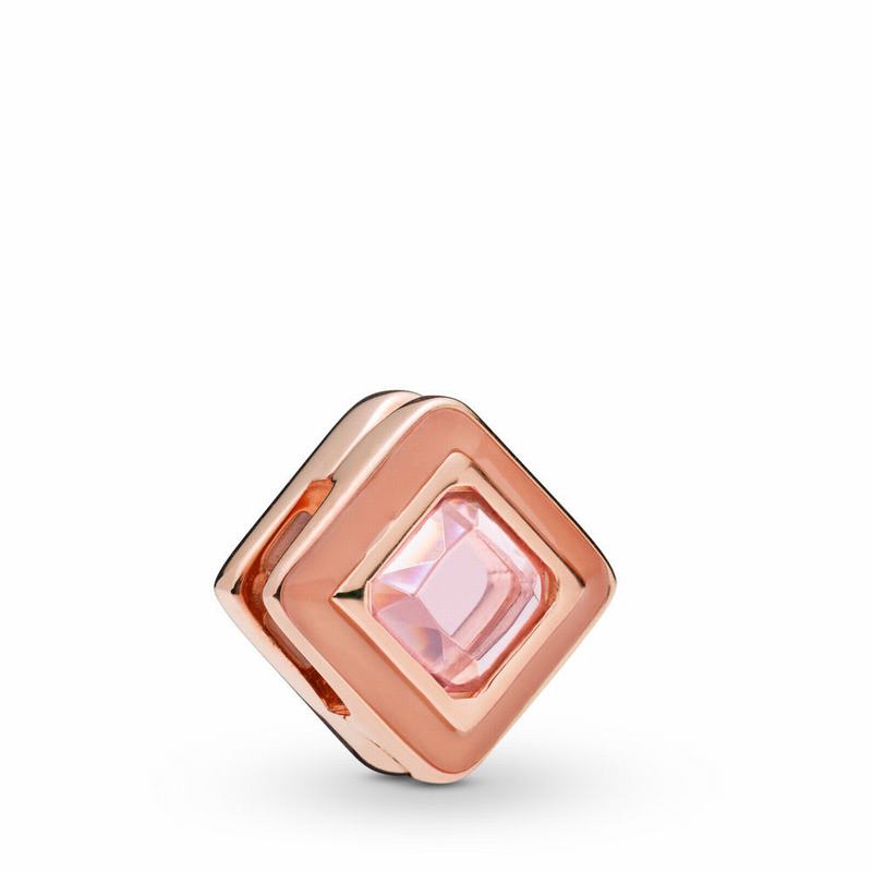 Pandora Reflexions™ Sparkling Pink Square Clip Charm Egypt XM2564318
